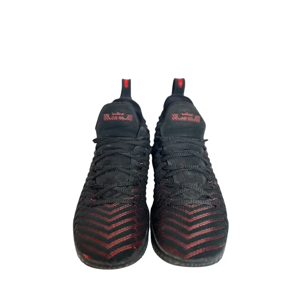 Nike LeBron 16 Fresh Bred 2018 Black & University Red‎ AO2588-00 Sz 9.5